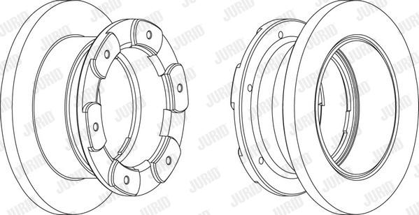 Jurid 569159J - Гальмівний диск autocars.com.ua