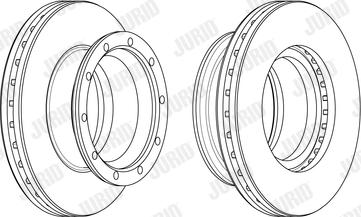 Jurid 569235J - Гальмівний диск autocars.com.ua