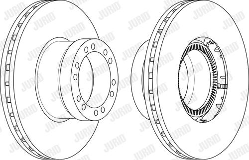 Jurid 569237J - Гальмівний диск autocars.com.ua