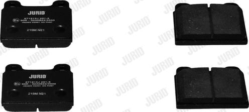 Jurid 571215J - Тормозные колодки, дисковые, комплект avtokuzovplus.com.ua