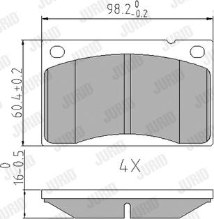 Jurid 571234J - Тормозные колодки, дисковые, комплект avtokuzovplus.com.ua