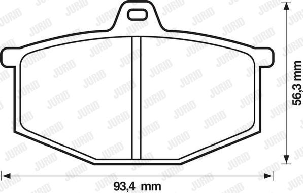 Jurid 571251D - Гальмівні колодки, дискові гальма autocars.com.ua