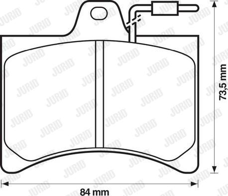 Jurid 571263J - Гальмівні колодки, дискові гальма autocars.com.ua