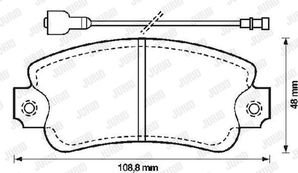 Jurid 571285J - Гальмівні колодки, дискові гальма autocars.com.ua