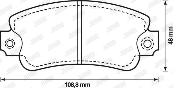 Jurid 571297D - Тормозные колодки, дисковые, комплект avtokuzovplus.com.ua