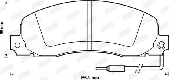 Jurid 571306J - Гальмівні колодки, дискові гальма autocars.com.ua