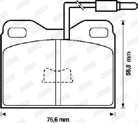 Jurid 571323J - Гальмівні колодки, дискові гальма autocars.com.ua