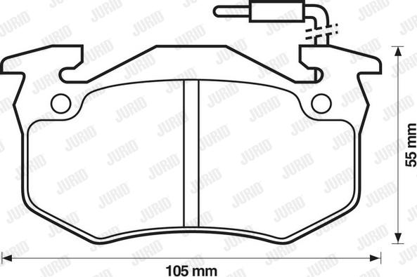 Jurid 571331D - Гальмівні колодки, дискові гальма autocars.com.ua