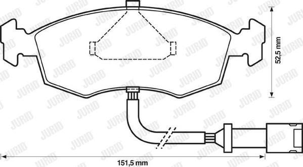 Jurid 571351J - Гальмівні колодки, дискові гальма autocars.com.ua