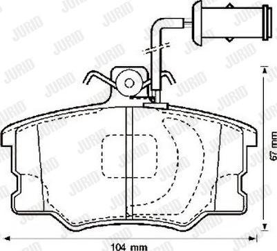 Jurid 571364J - Тормозные колодки, дисковые, комплект avtokuzovplus.com.ua