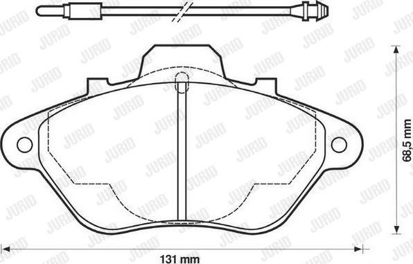 Jurid 571369J - Тормозные колодки, дисковые, комплект avtokuzovplus.com.ua