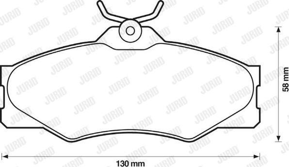 Jurid 571380D - Гальмівні колодки, дискові гальма autocars.com.ua