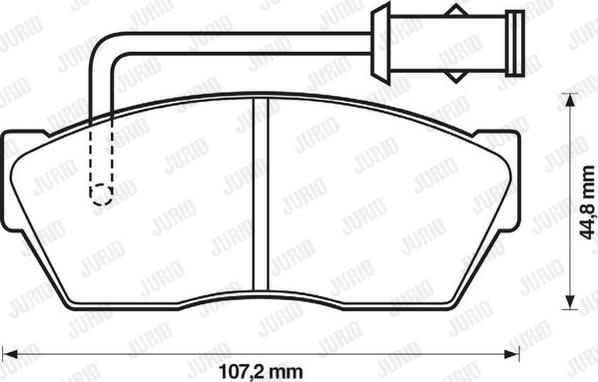 Jurid 571386J - Гальмівні колодки, дискові гальма autocars.com.ua