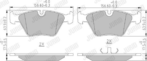 Jurid 571394J - Тормозные колодки, дисковые, комплект avtokuzovplus.com.ua