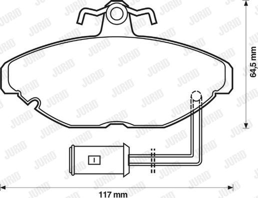 Jurid 571401J - Тормозные колодки, дисковые, комплект autodnr.net