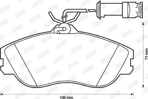 Jurid 571402J - Тормозные колодки, дисковые, комплект avtokuzovplus.com.ua