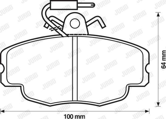 Jurid 571405J - Гальмівні колодки, дискові гальма autocars.com.ua