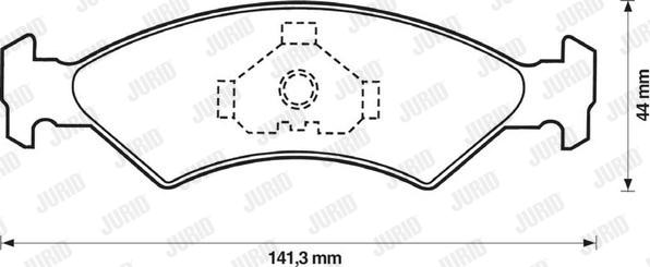 Jurid 571412J - Гальмівні колодки, дискові гальма autocars.com.ua