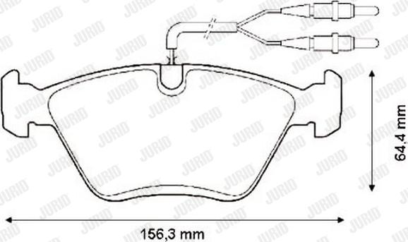 Jurid 571420J - Гальмівні колодки, дискові гальма autocars.com.ua