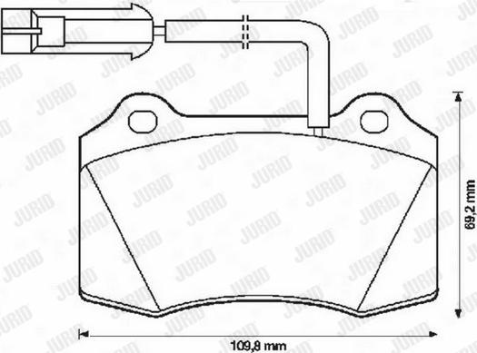 Jurid 571427J - Тормозные колодки, дисковые, комплект avtokuzovplus.com.ua