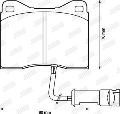 Jurid 571434J - Гальмівні колодки, дискові гальма autocars.com.ua