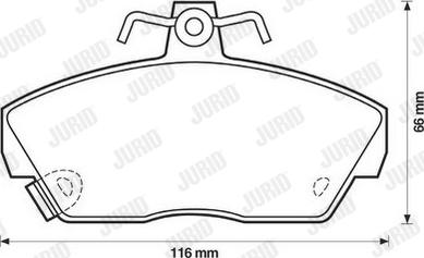 Jurid 571437J - Тормозные колодки, дисковые, комплект avtokuzovplus.com.ua