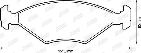 Jurid 571448J - Гальмівні колодки, дискові гальма autocars.com.ua