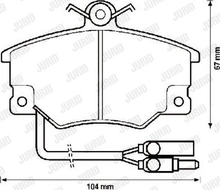 Jurid 571452J - Гальмівні колодки, дискові гальма autocars.com.ua