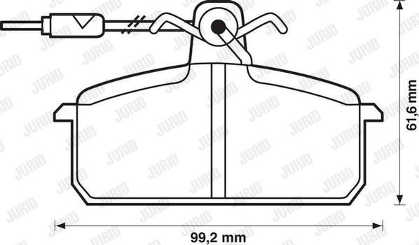 Jurid 571454J - Гальмівні колодки, дискові гальма autocars.com.ua