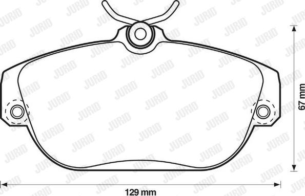 Jurid 571456D - Тормозные колодки, дисковые, комплект avtokuzovplus.com.ua