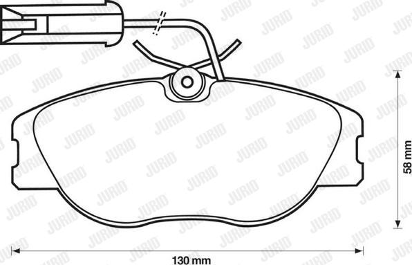 Jurid 571472J - Гальмівні колодки, дискові гальма autocars.com.ua