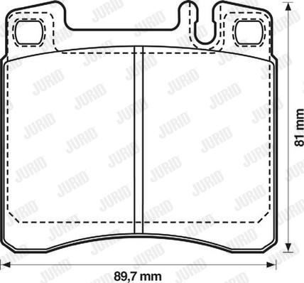 Jurid 571478J - Гальмівні колодки, дискові гальма autocars.com.ua