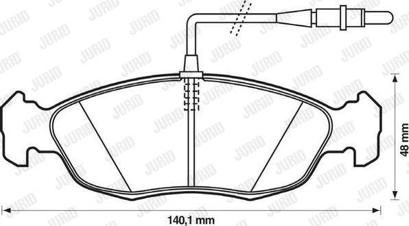 Jurid 571509D - Гальмівні колодки, дискові гальма autocars.com.ua