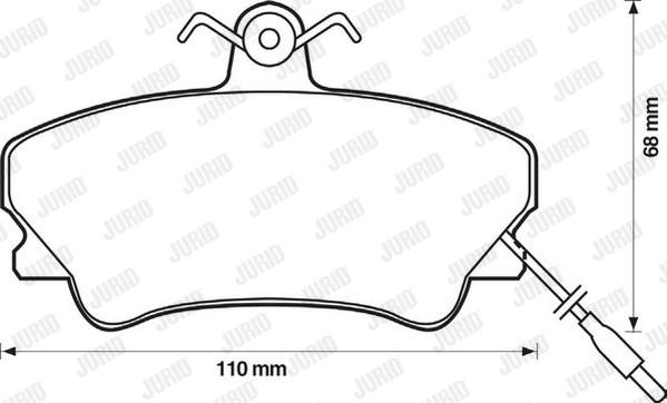 Jurid 571511J - Гальмівні колодки, дискові гальма autocars.com.ua