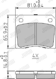 Jurid 571532J - Тормозные колодки, дисковые, комплект avtokuzovplus.com.ua