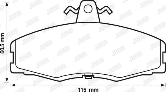 Jurid 571540J - Тормозные колодки, дисковые, комплект avtokuzovplus.com.ua