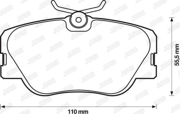 Jurid 571560J - Гальмівні колодки, дискові гальма autocars.com.ua