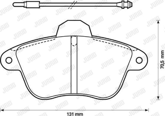 Jurid 571741J - Тормозные колодки, дисковые, комплект avtokuzovplus.com.ua