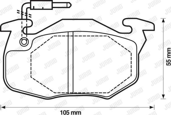 Jurid 571743D - Гальмівні колодки, дискові гальма autocars.com.ua