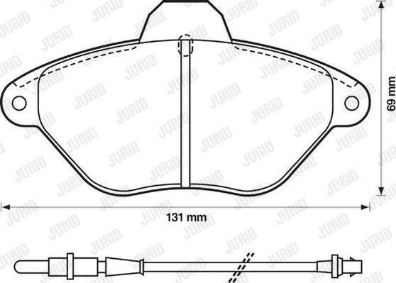 Jurid 571756J - Гальмівні колодки, дискові гальма autocars.com.ua