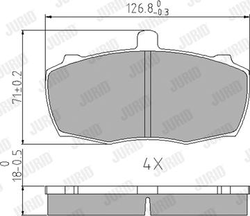 Jurid 571822J - Тормозные колодки, дисковые, комплект avtokuzovplus.com.ua