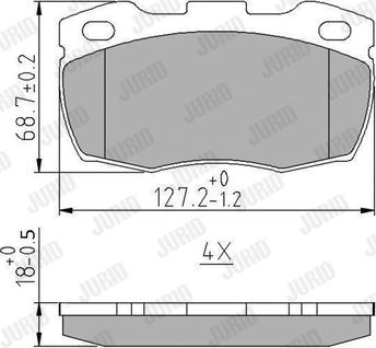 Jurid 571827J - Тормозные колодки, дисковые, комплект avtokuzovplus.com.ua