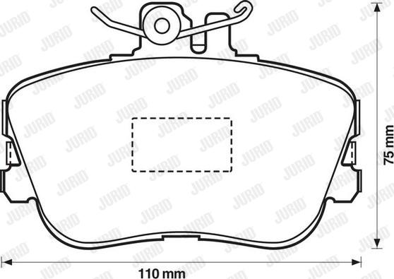 Jurid 571828D - Тормозные колодки, дисковые, комплект avtokuzovplus.com.ua