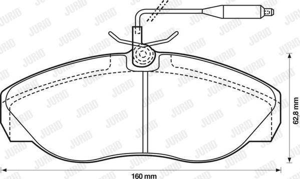 Jurid 571840D - Тормозные колодки, дисковые, комплект avtokuzovplus.com.ua