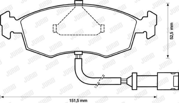 Jurid 571849J - Гальмівні колодки, дискові гальма autocars.com.ua