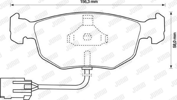 Jurid 571851J - Гальмівні колодки, дискові гальма autocars.com.ua