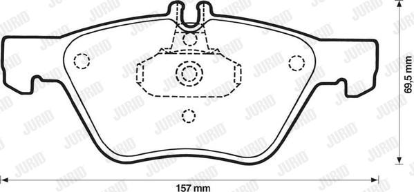 Jurid 571876J - Гальмівні колодки, дискові гальма autocars.com.ua