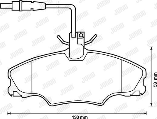 Jurid 571897D - Гальмівні колодки, дискові гальма autocars.com.ua