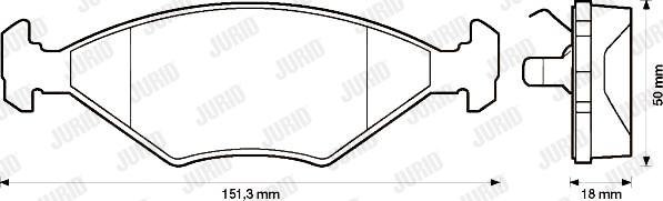 Jurid 571916J - Гальмівні колодки, дискові гальма autocars.com.ua