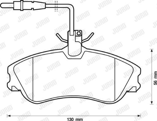 Jurid 571919D - Гальмівні колодки, дискові гальма autocars.com.ua